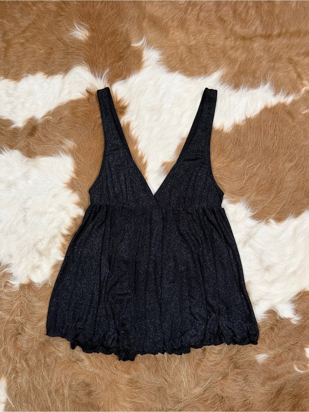 Victoria's Secret Black Shimmer V-Neck Camisole